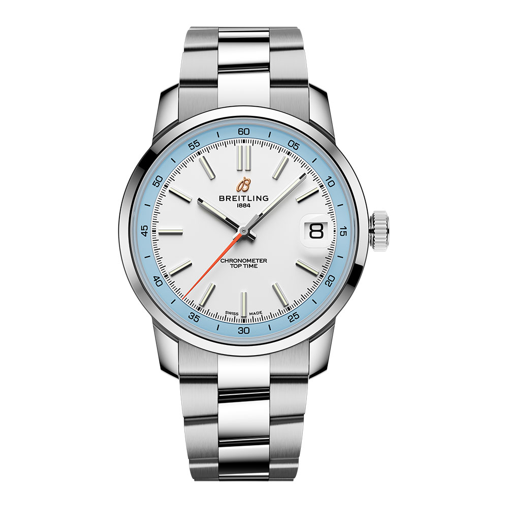 型番:AB3113281A1A1<br />
ケース径:38mm<br />
防水機能:100m<br />
ムーブメント:自動巻き<br />
<br />
<br />
価格:869,000円(税込)<br />
<br />
<br />
スタッフの一言:<br />
<br />
レトロな美学とモダンなエッジを融合させた自社ムーブを搭載したモデル<br />
<br />
シルバー文字盤の外周部分にライトブルーのカラーリングにレトロさを感じることが出来ます<br />
<br />
高性能な3針タイプの時計をお探しの方におススメしたい1本です<br />
<br />
<br />
お問い合わせやご予約などは、こちらをクリックしてください↓<br />
https://kobayashi-tokeiten.com/inquiryform/<br />
「グレッシブを見た」と型番などの記載もお願いします<br />
グレッシブ担当までご連絡いただけると、よりスムーズな対応をさせていただきます