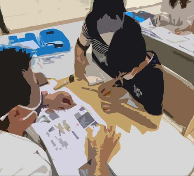 夏休み親子時計作り教室2