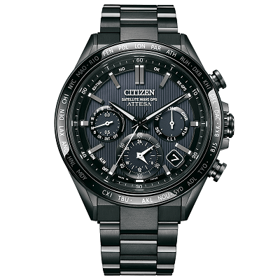 CITIZEN　シチズン　アテッサ エコ・ドライブGPS衛星電波時計　ACT Line/ブラックチタシリーズ　CC4055-65E