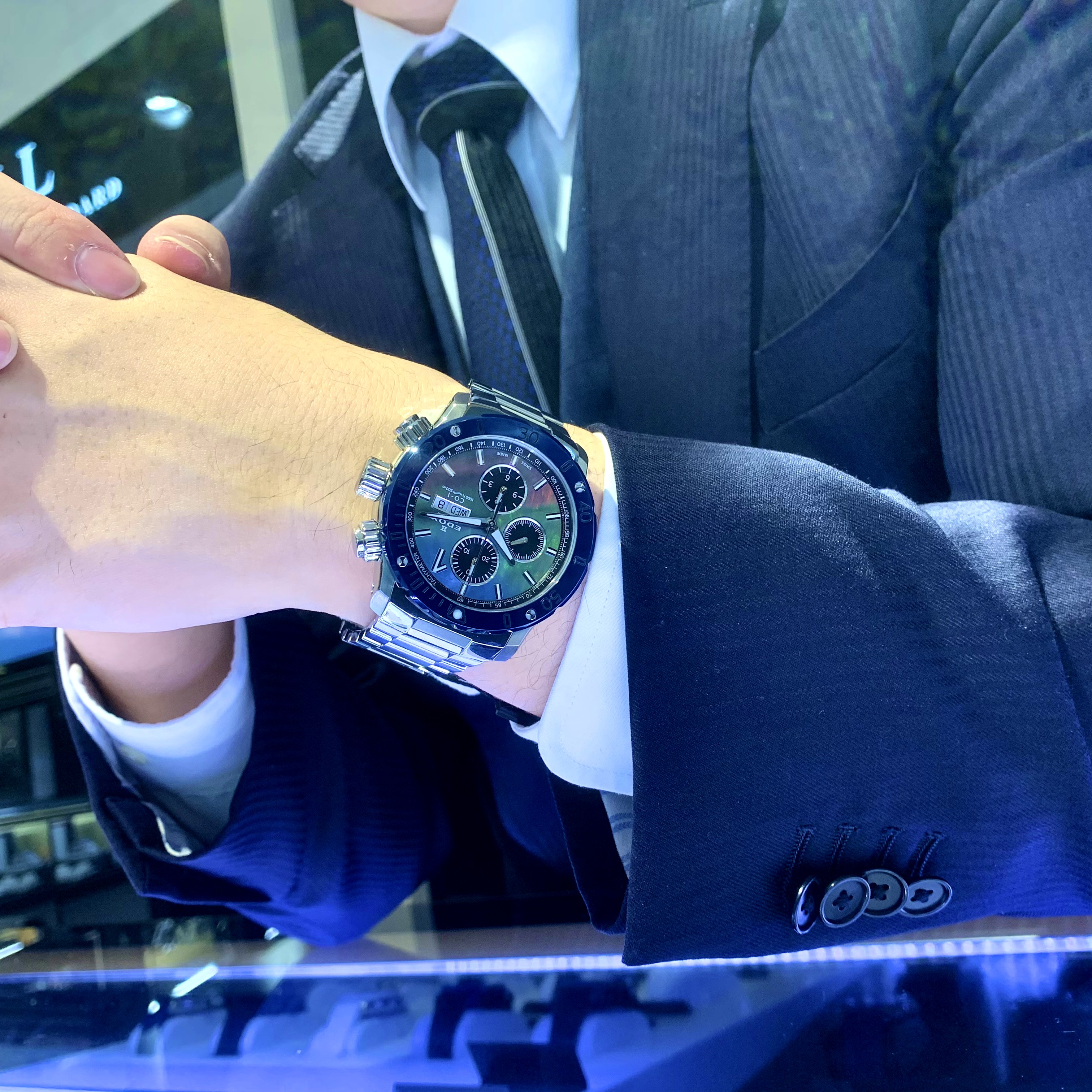 EDOX　エドックス 　WING　時計　腕時計　高級時計　メンズ腕時計　機械式腕時計　機械式時計　北陸　石川　石川県　正規店　正規取扱店　新作　ダイバーズウォッチ　限定品　MOP　