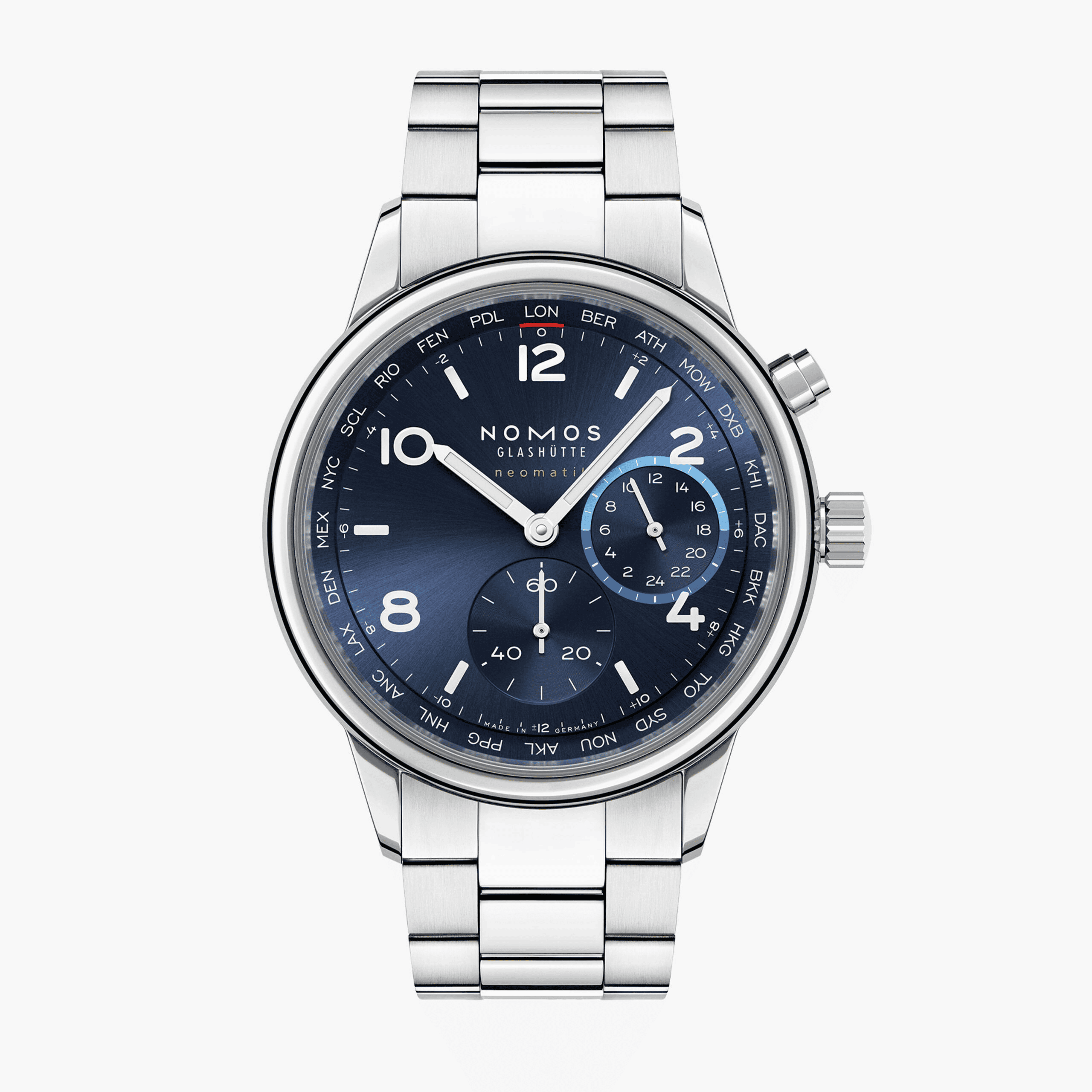 クラブ・スポーツ ネオマティック ワールドタイマー ブルー　NM790　ノモス　NOMOS NOMOS GLASHÜTTE  ドイツ時計　新作