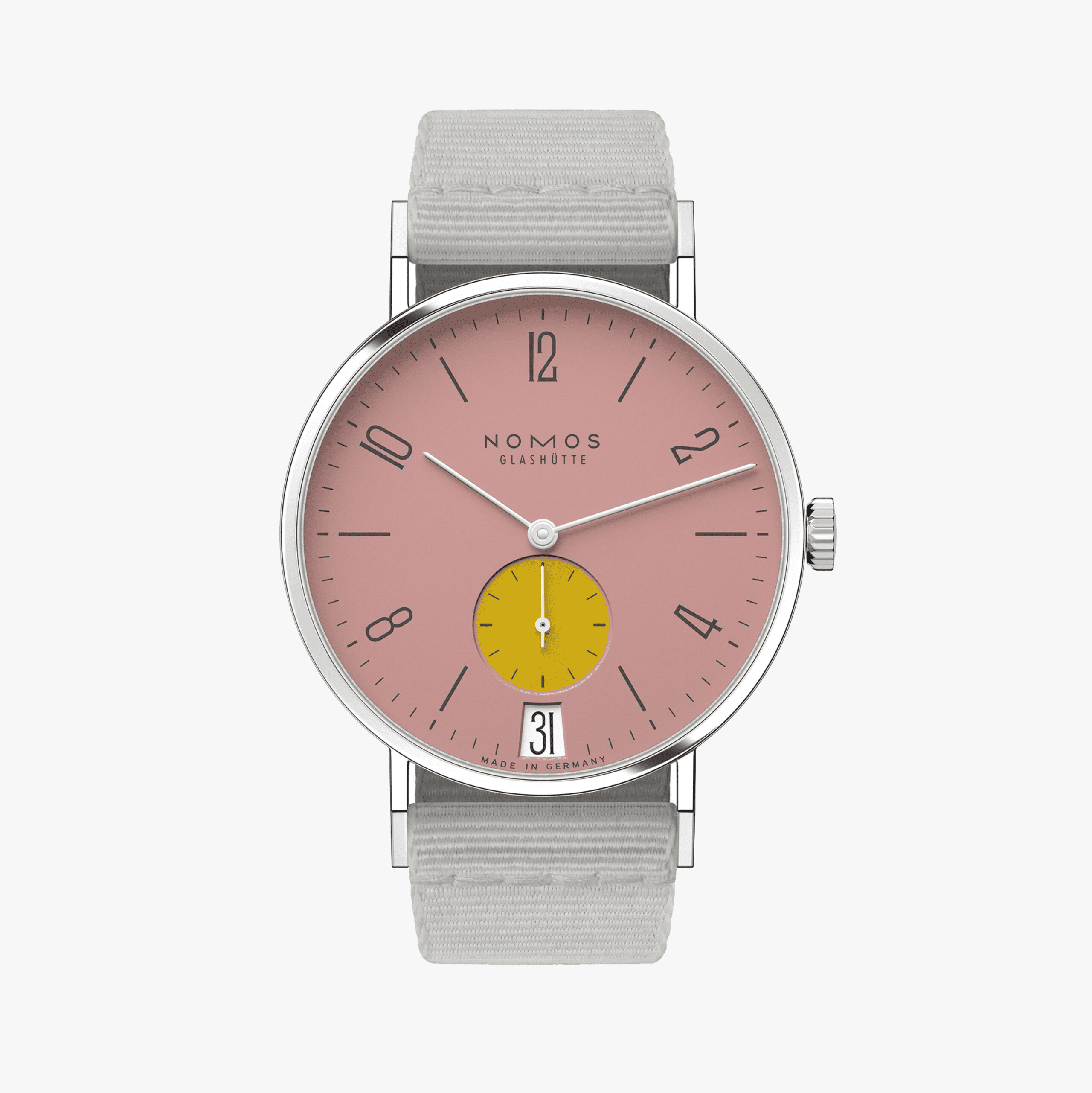  Tangent 38 Date Bubblegum　179.S7 Nomos Tangente Bubblegum – ファッションのアクセントにぴったりのカラフルモデル。レディース人気も高い限定腕時計。