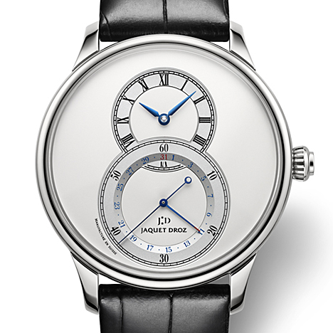 JAQUET DROZ
 Grande Seconde Quantième  Silver White | ジャケ・ドロー グラン・セコンド カンティエーム シルバーホワイト