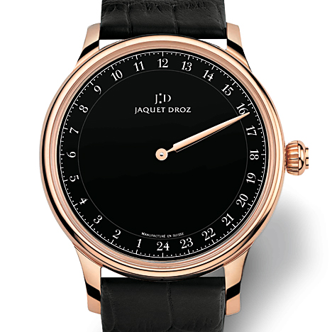 JAQUET DROZ
 GRANDE HEURE 18KRG BLACK ENAMEL | ジャケ・ドロー グラン・ウール 18KRG ブラックエナメル