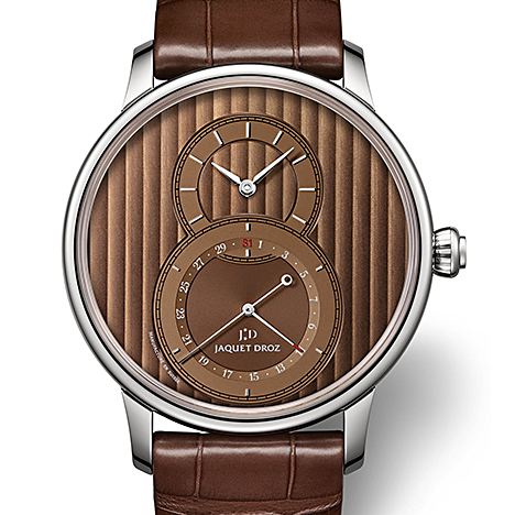 JAQUET DROZ
 Grande Seconde Quantieme Brown Cotes de Genéve | ジャケ・ドロー グラン・セコンド カンティエーム ブラウン コート・ド・ジュネーブ