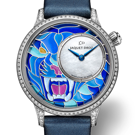 JAQUET DROZ
 Petite Heure Minute Smalta Clara Tiger | ジャケ・ドロー プティ・ウール ミニット スマルタ クララ タイガー