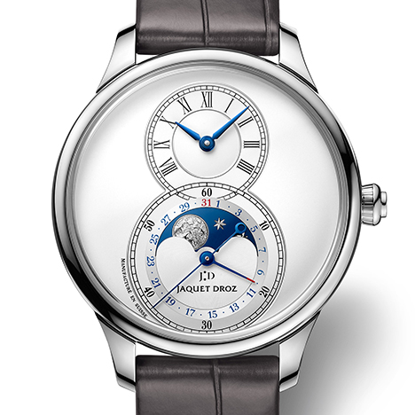 JAQUET DROZ
 Grande Seconde Moon Silver | ジャケ・ドロー グラン・セコンド ムーン シルバー