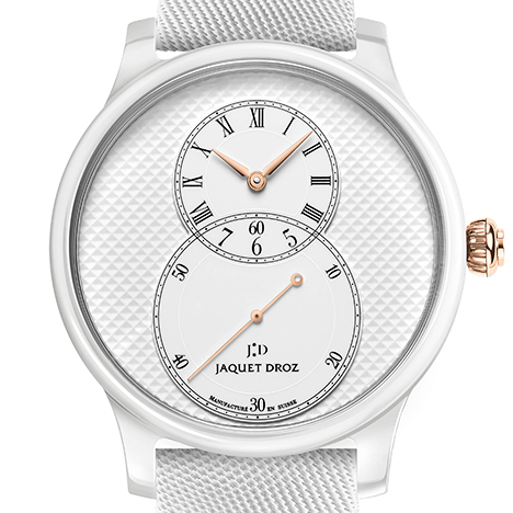 JAQUET DROZ
 Grande Seconde White Ceramic Clous de Paris | ジャケ・ドロー グラン・セコンド ホワイトセラミック クル・ド・パリ