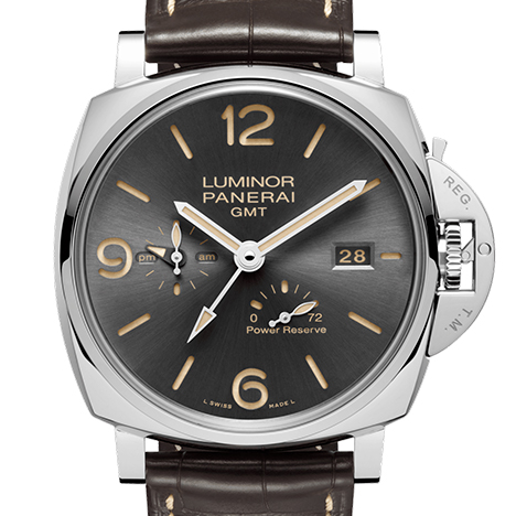 PANERAI
 LUMINOR DUE 3 DAYS GMT POWER RESERVE AUTOMATIC ACCIAIO - 45MM | パネライ ルミノール ドゥエ スリーデイズ GMT パワーリザーブ オートマティック アッチャイオ - 45mm