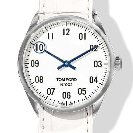 TOM FORD TIMEPIECES
 N.002 POSLIHED STAINLESS STEEL CASE WHITE DIAL | トム フォード N.002 ポリッシュド ステンレススティールケース ホワイトダイアル