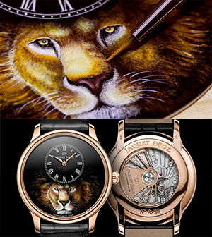 JAQUET DROZ(ジャケ・ドロー) 力強いライオンを使用した、世界限定28本のアトリエ・オブ・アート コレクション