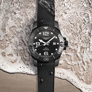 LONGINES(ロンジン) 2019 新作 ロンジン初のフルセラミックモデル。ブラックセラミックを使用した「ハイドロコンクエスト」