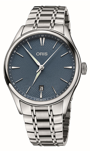 ORIS(オリス) 時代に左右されないクラシックなスタイル。ブルーのギョーシェ模様が美しい「オリス アートリエ」