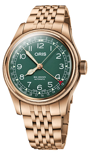 ORIS(オリス) 2022新作 ロングセラー初のフルブロンズモデル。オリス「ビッグクラウンポインターデイト ブロンズ」