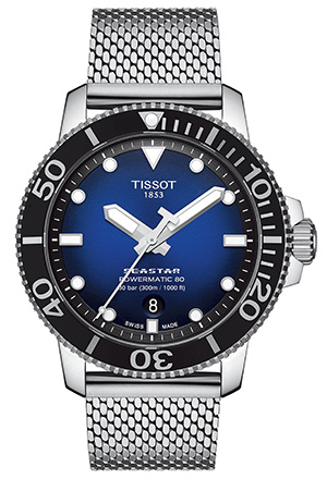 TISSOT(ティソ) 2020新作 人気の「ティソ シースター 1000 オートマティック」にミラネーゼブレスレットタイプを含む新色3モデルが登場