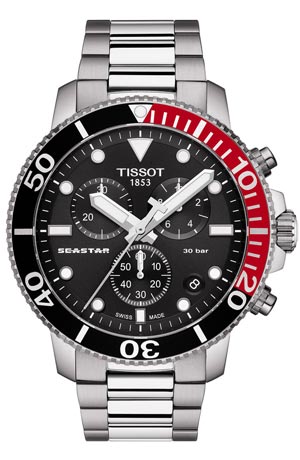 TISSOT(ティソ) 2021新作 鮮やかなベゼルカラーが夏の腕元を彩る新色。「ティソ シースター 1000 クォーツ クロノグラフ」