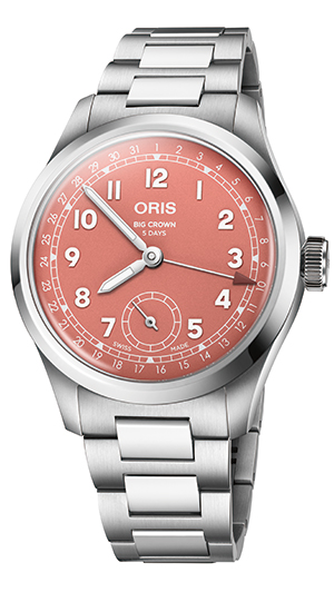 ORIS(オリス) 2025新作 1938年に登場した、オリスを象徴する「ビッグクラウン ポインターデイト」が、新鮮なルックと楽しくて新しいカラーパレットで再登場