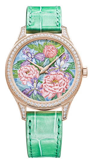 CHOPARD(ショパール) 2021新作 メゾン ショパールのエナメル職人が有するノウハウがグラン・フー・エナメルの技法を称える。ショパール「L.U.C XP エスプリ ド フルリエ ピオニー」