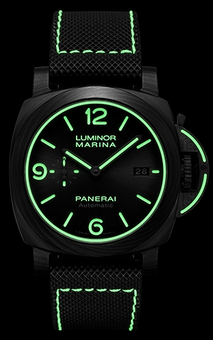 PANERAI(パネライ) 2020新作 パネライの象徴的な発光物質「ルミノール」の発明70年を祝って「ルミノール マリーナ カーボテック™ - 44mm」が登場