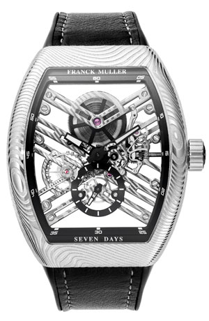 FRANCK MULLER(フランク ミュラー) 2023新作 ブランド初となる素材ダマスカス鋼を用いた、フランク ミュラー「ヴァンガード ダマス」「ヴァンガード ダマス 7デイズ パワーリザーブ スケルトン」