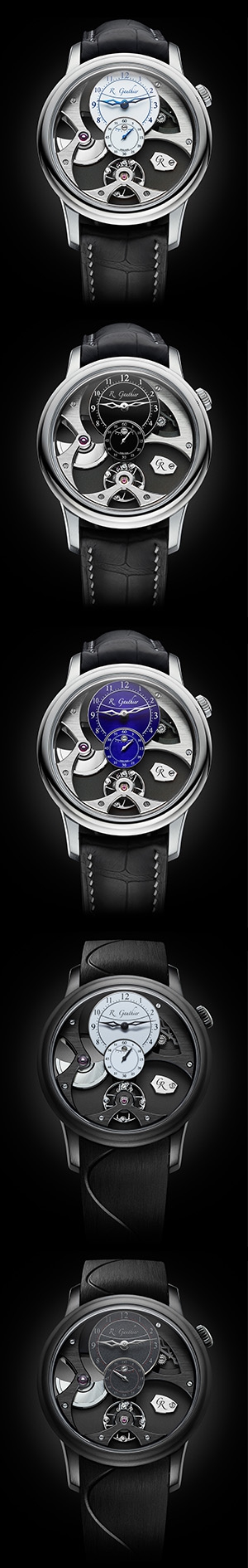 ROMAIN GAUTHIER(ローマン・ゴティエ) BASELWORLD 2018新作 「インサイト マイクロローター ナチュラルチタン ＆ ブラックチタン」