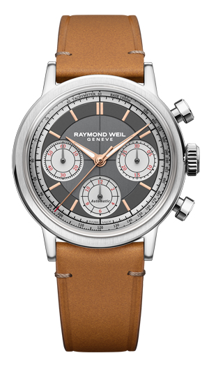 RAYMOND WEIL(レイモンド・ウェイル) 2025新作 端正なセクターダイアルのクロノグラフモデルに、ヴィンテージ感が際立つ新色が3型追加。レイモンド・ウェイル「ミレジム クロノグラフ」
