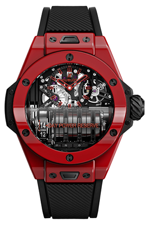 HUBLOT(ウブロ) 2020新作 情熱の色におけるフュージョン「ビッグ・バン MP-11 14デイ パワーリザーブ レッドセラミック」