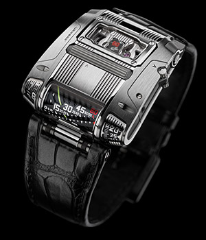 URWERK(ウルベルク) SIHH 2019新作 視覚的に楽しめるリニア式表示と、正確に読み取るためのデジタル表示を搭載「UR-111C」