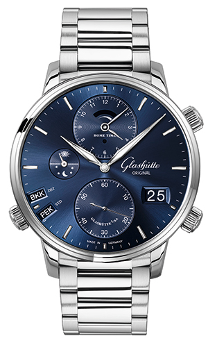 GLASHÜTTE ORIGINAL(グラスヒュッテ・オリジナル) 2020新作 昼も夜も、世界中の時刻をひと目で。グラスヒュッテ・オリジナル「セネタ・コスモポリト」にミッドナイトブルーの文字盤が登場