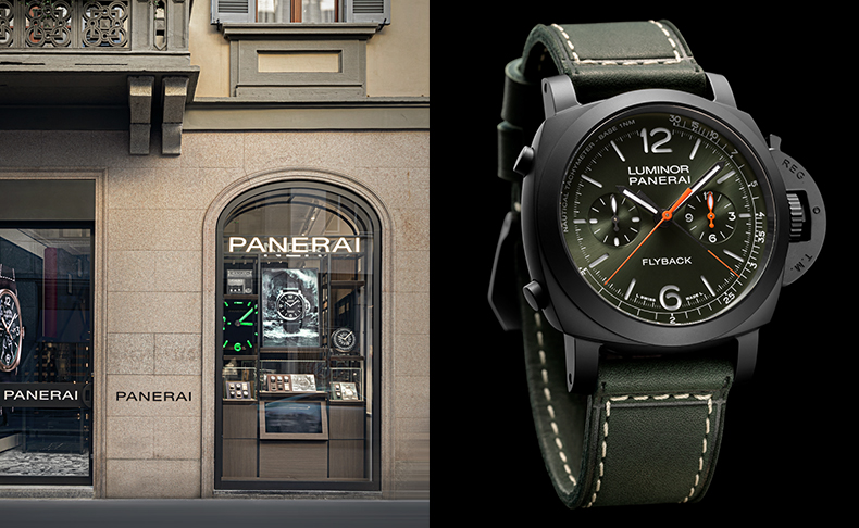 PANERAI(パネライ) 2023新作 パネライがミラノに新旗艦店をオープン。新しい「ルミノール クロノ フライバック」の限定モデルがオープンを祝福