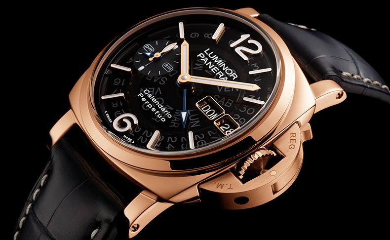 PANERAI(パネライ) 2022新作 パネライが複雑機構コレクションを強化。「ルミノール ゴールドテック™ パーペチュアルカレンダー」