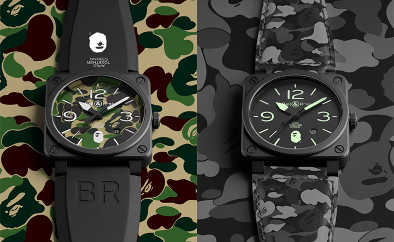 BELL & ROSS(ベル＆ロス) 強いつながりをもつ2つの世界の遭遇。A BATHING APE®25周年を祝うBell & Rossとのコラボレーションモデル登場