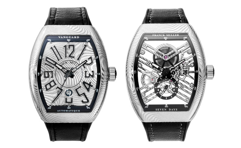 FRANCK MULLER(フランク ミュラー) 2023新作 ブランド初となる素材ダマスカス鋼を用いた、フランク ミュラー「ヴァンガード ダマス」「ヴァンガード ダマス 7デイズ パワーリザーブ スケルトン」