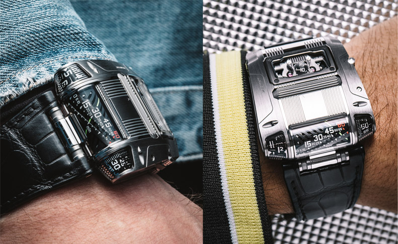 URWERK(ウルベルク) SIHH 2019新作 視覚的に楽しめるリニア式表示と、正確に読み取るためのデジタル表示を搭載「UR-111C」