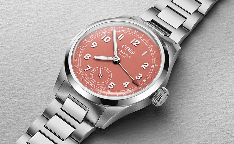 ORIS(オリス) 2025新作 1938年に登場した、オリスを象徴する「ビッグクラウン ポインターデイト」が、新鮮なルックと楽しくて新しいカラーパレットで再登場
