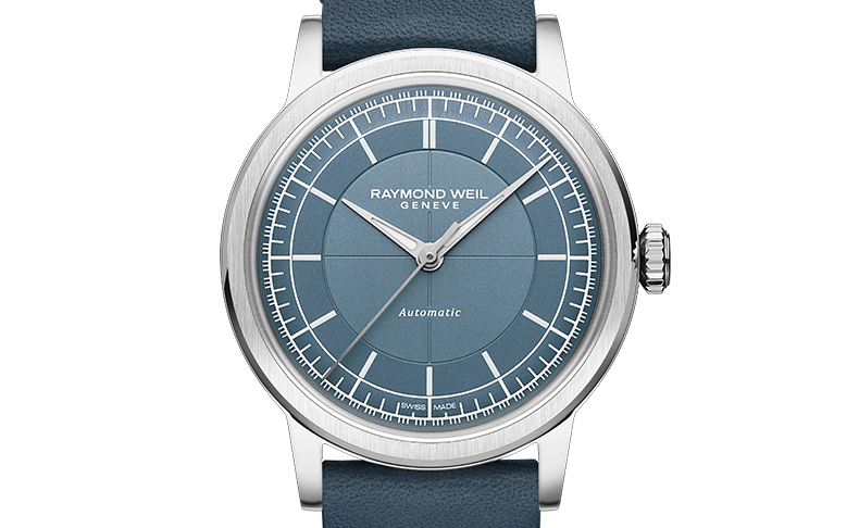 RAYMOND WEIL(レイモンド・ウェイル) 2025新作 よりミニマルな印象が際立つ「ダイヤなし」デニムブルーの小径ミレジム。レイモンド・ウェイル「ミレジム 35 センターセコンド」日本限定モデルが2025年8月1日に発売