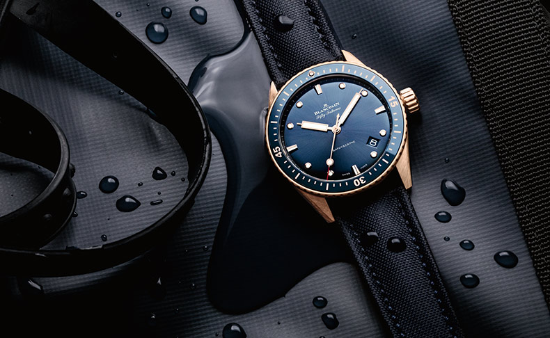 BLANCPAIN(ブランパン) 2020新作 ブルーダイアルにセドナ®ゴールドを組み合わせた、ブランパン「フィフティ ファゾムス バチスカーフ」