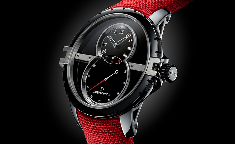 JAQUET DROZ(ジャケ・ドロー) 2020新作 ジャケ・ドローが赤く染まる。「SW スティール＆セラミック」