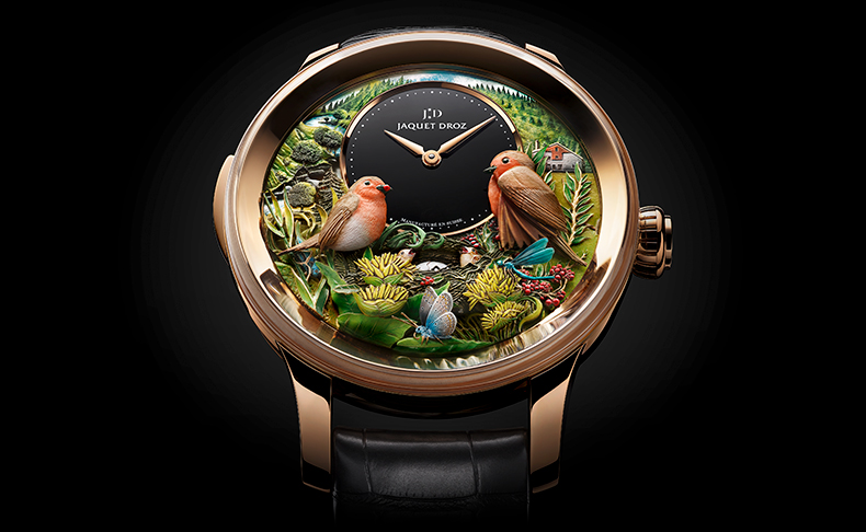 JAQUET DROZ(ジャケ・ドロー) 2021新作 ブランド発祥の地へのオマージュを捧げる歴史的限定モデル。ジャケ・ドロー「バード・リピーター 生誕300周年記念モデル」