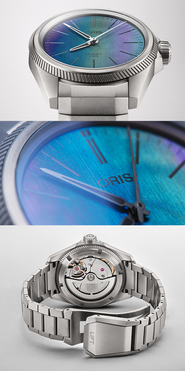 ORIS(オリス) 2023新作 革新的なレーザー彫刻加工により閃光を放つダイアル。オリス「プロパイロットXキャリバー400レーザー」