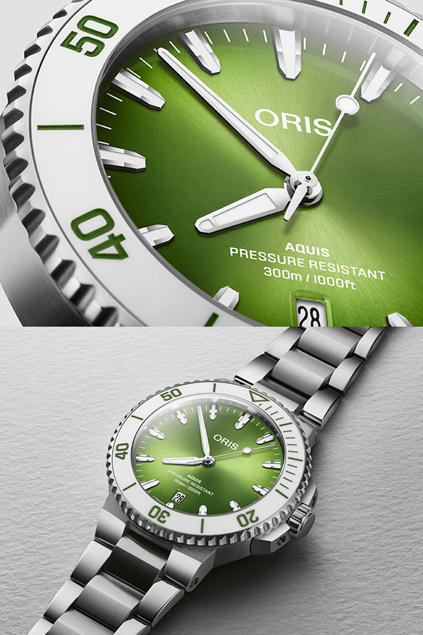 ORIS(オリス) 2024新作 新世代アクイスにウォーターメロンカラーの新モデルが登場。オリス「アクイスデイト」