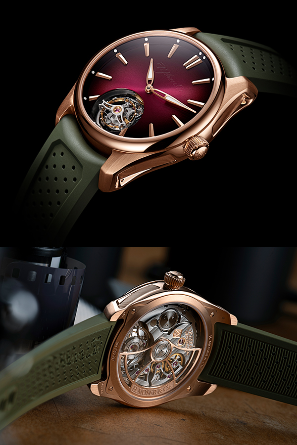 H.Moser & Cie.(H.モーザー) 2025新作 自然のままのエレガンス。H.モーザー「パイオニア・トゥールビヨン バーガンディ」