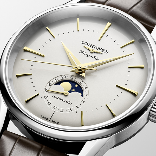 LONGINES(ロンジン) 2023新作 ロンジンの不朽の名作にオマージュを捧げたコレクション「フラッグシップ ヘリテージ」にムーンフェイズ機能搭載の新モデル登場