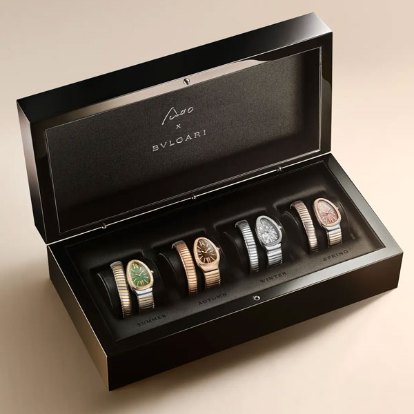 BVLGARI(ブルガリ) 2024新作 四季への賛美。時間をテーマとした特徴的な4つの「セルペンティ」が登場。ブルガリ「セルペンティ トゥボガス 安藤忠雄 限定モデル」