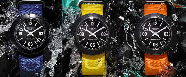 TOM FORD TIMEPIECES(トム フォード) 100％リサイクルされた海洋プラスチックから作られた、トム フォード「オーシャン プラスチック スポーツ タイムピース」。店舗限定カラーも登場