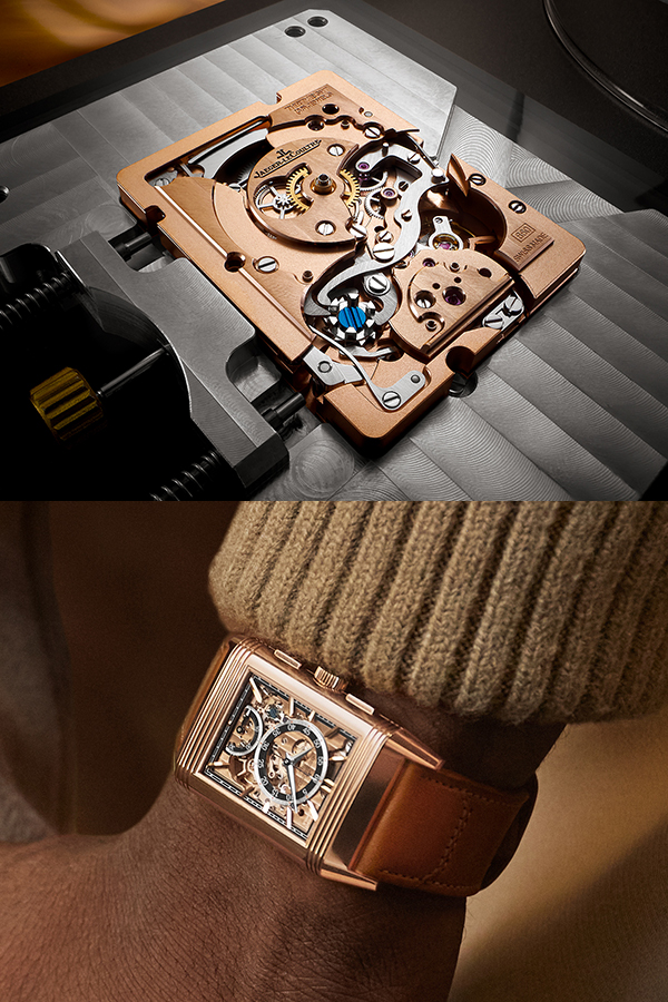 JAEGER-LECOULTRE(ジャガー・ルクルト) 2024新作 大胆な新解釈が、新次元へ高める。スポーツ コンプリケーションの真髄にある洗練性。ジャガー・ルクルト「レベルソ・トリビュート・クロノグラフ」にピンクゴールド製モデルが登場