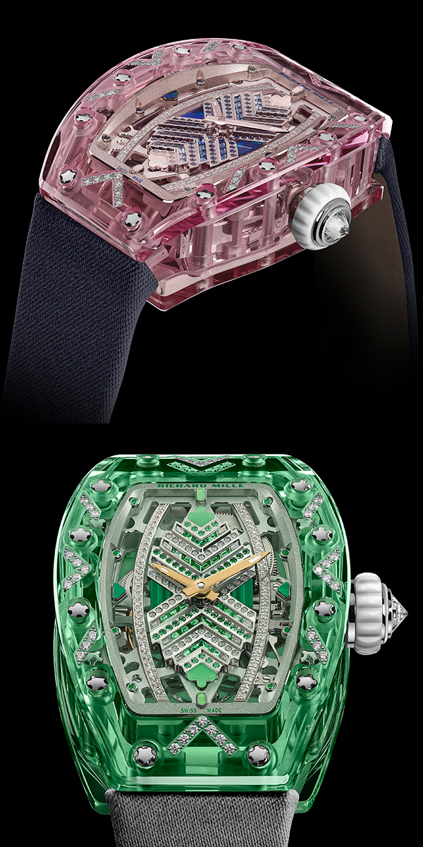 RICHARD MILLE(リシャール・ミル) 2024新作 カラーサファイアのエレガンス。リシャール・ミル「RM 07-02 オートマティック サファイア」