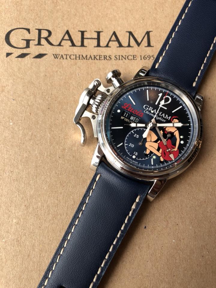 GRAHAM（グラハム） Chronofighter（クロノファイター） Vintage NoseArt（ビンテージ ノーズアート）『 Lucia 』