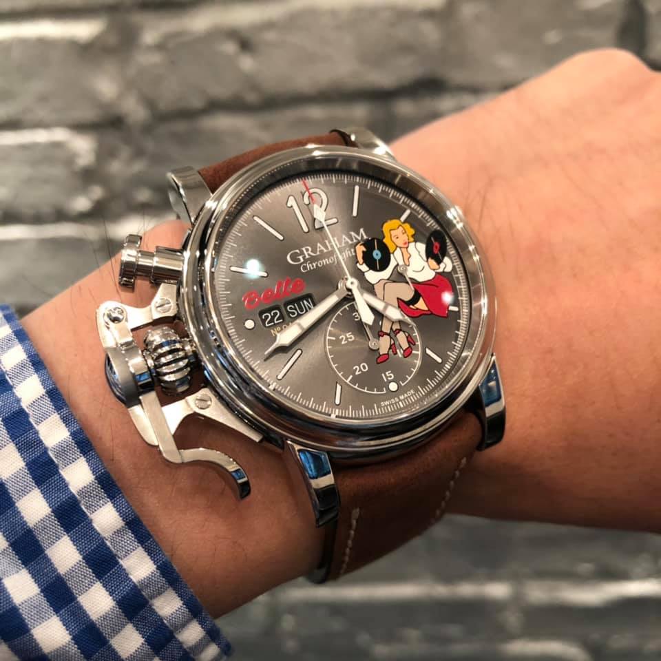 GRAHAM （グラハム） Chronofighter （クロノファイター） Vintage NoseArt（ビンテージ ノーズアート） 『 Belle 』