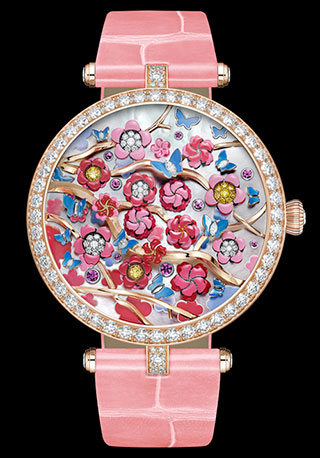 Van Cleef & Arpels(ヴァン クリーフ＆アーペル)Lady Arpels Heures Florales Cerisier Watch(レディ アーペル ユール フローラル スリジエ ウォッチ)